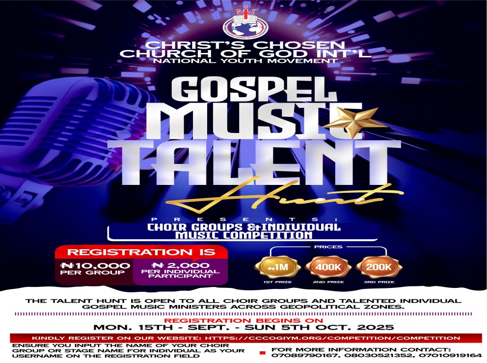 Gospel Music Talent Hunt: Chosen Got Talent (INDIVIDUAL CATEGORY)